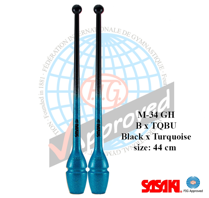 BLACK xTURKUOISE BxTQBU 44 Sasaki Clubs M-34GH-F col. BxTQBU size 44 cm FIG - Image 1