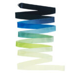 Pastorelli Archè Ribbon 5 m Black-Emerald-Green-Light Green FIG